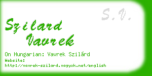 szilard vavrek business card