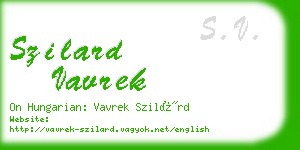 szilard vavrek business card